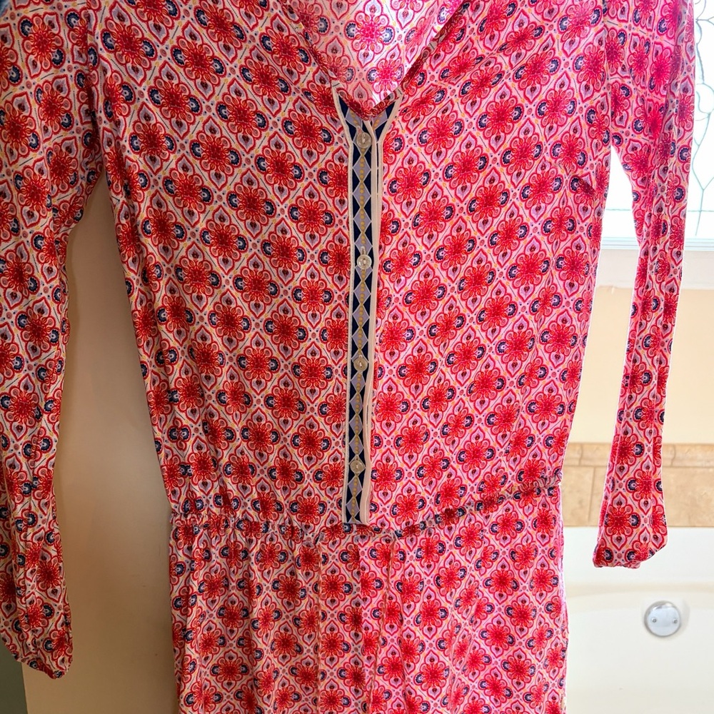 Chelsea & Violet Red and White Patterned Dress